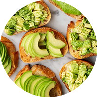 Avacado toast circle