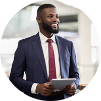 black businessman circle