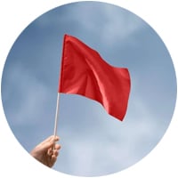 circle red flag