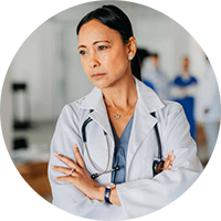 concerned doctor circle