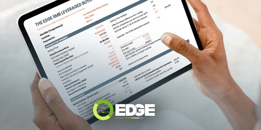 Build a Bankable Deal: Introducing The EDGE SMB Leveraged Buyout Calculator